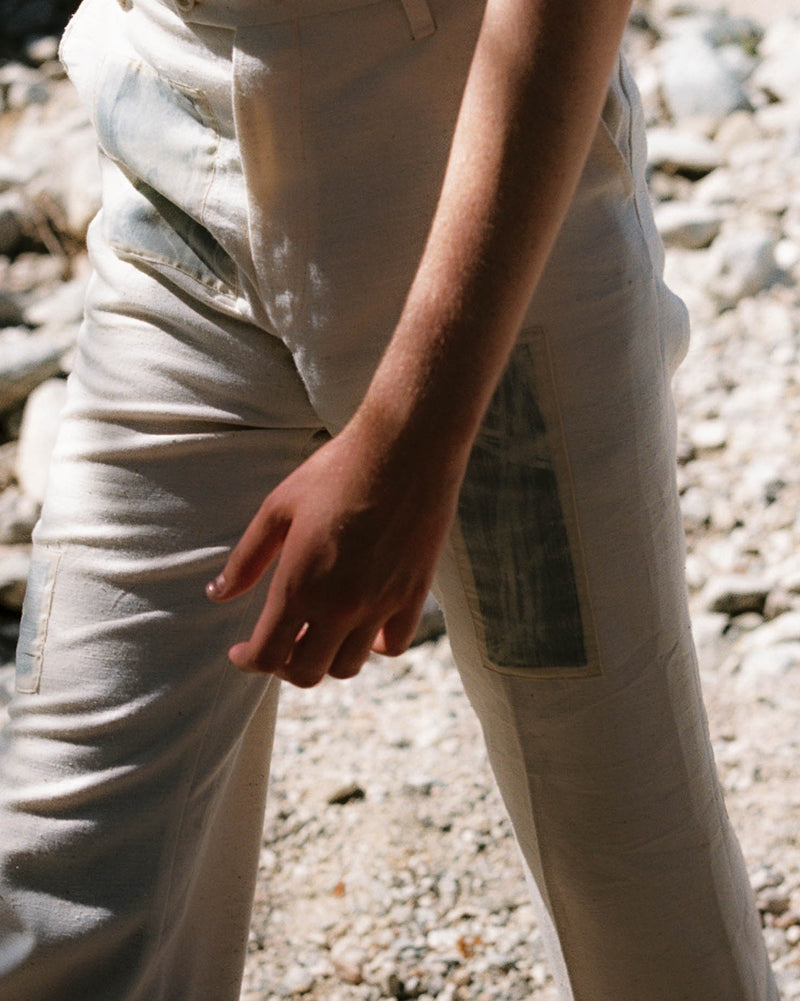 Cyanotype ivory trouser